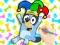 Jwèt Coloring Book: Clown Bluey sou entènèt