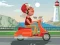 Jwèt City Scooter Ride Coloring sou entènèt