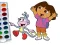 Jwèt Dora The Explorer Coloring Book sou entènèt