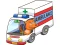 Jwèt Cartoon Ambulance Puzzle sou entènèt