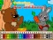 Jwèt Coloring book: Bear and rabbit sou entènèt