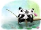 Jwèt Pandas Slide sou entènèt