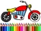 Jwèt Back To School: Motorbike Coloring sou entènèt