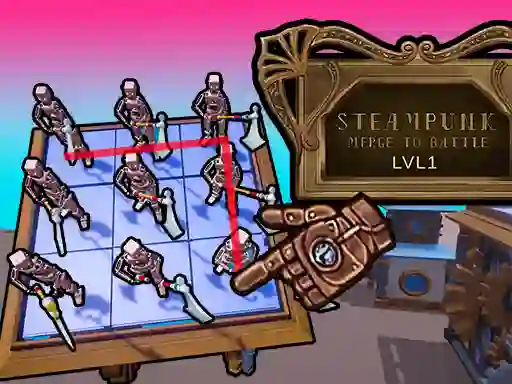 Jwèt Steampunk Merge To Battle sou entènèt