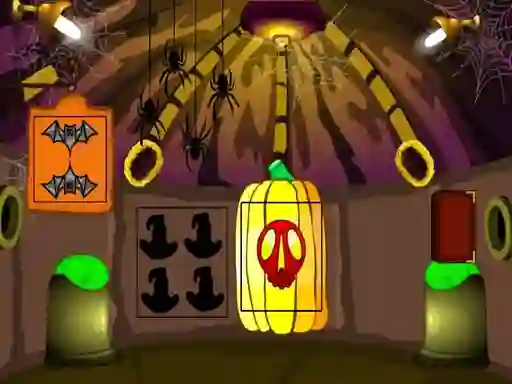 Jwèt Halloween Village Escape sou entènèt