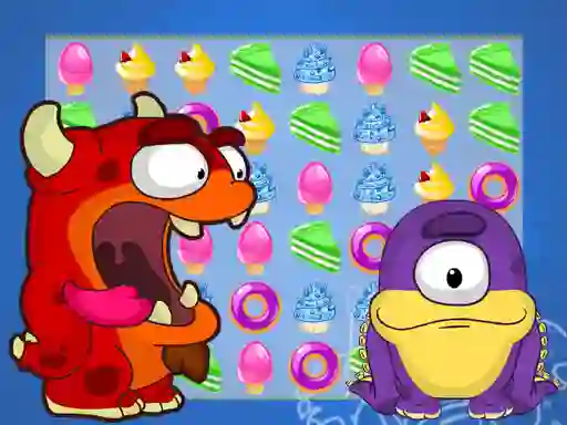Jwèt Candy Monster Match 3 sou entènèt