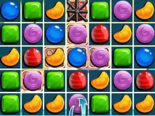 Jwèt Sweet Candy Match 3 sou entènèt