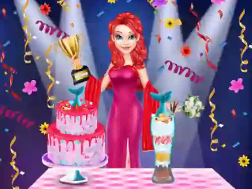 Jwèt Mermaid Cake Cooking Design sou entènèt