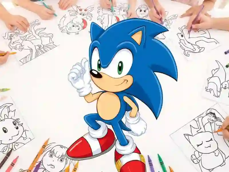 Jwèt Sonic Coloring sou entènèt
