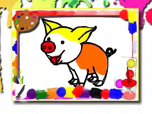 Jwèt Pigs Coloring Book sou entènèt