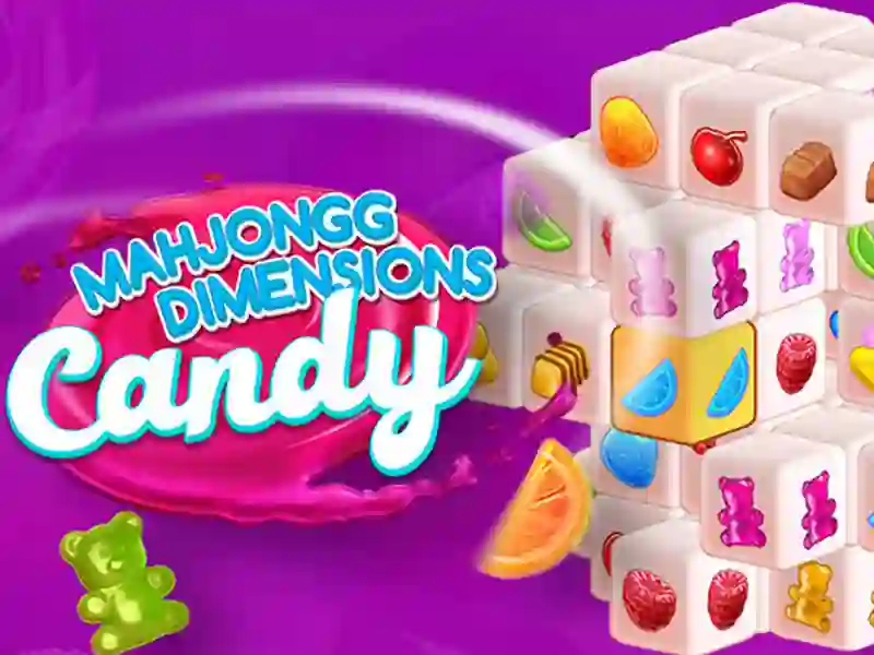 Jwèt Candy 3D Mahjong sou entènèt