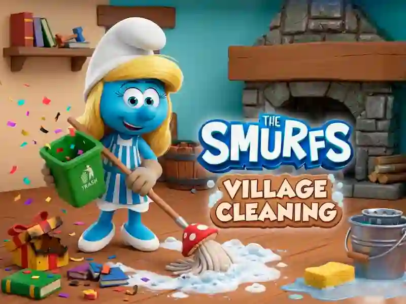Jwèt The Smurfs Village Cleaning sou entènèt