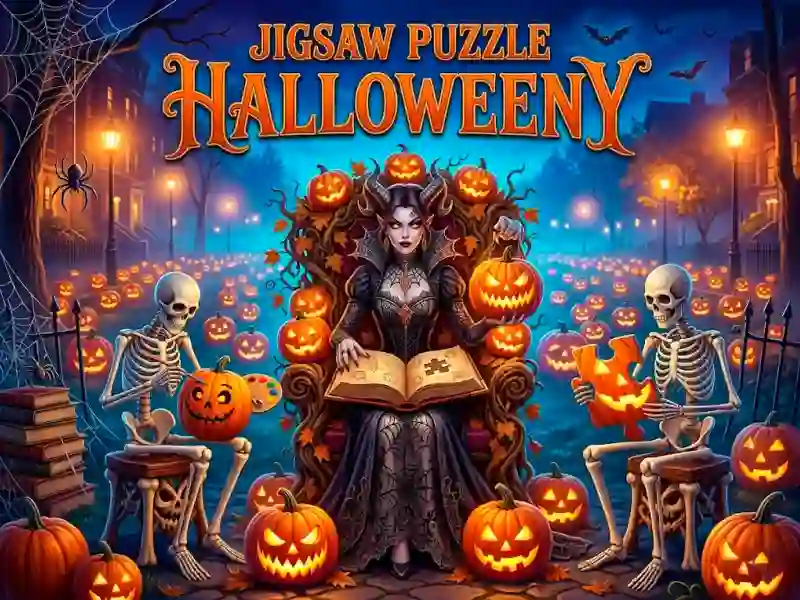 Jwèt Jigsaw Puzzle Halloweeny sou entènèt