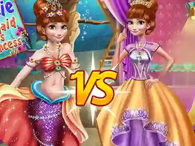 Jwèt Anna mermaid vs princess sou entènèt