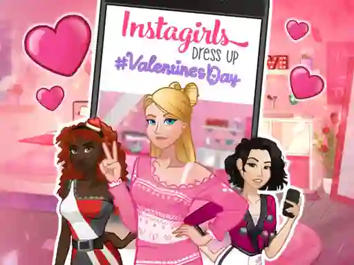 Jwèt Instagirls: Valentine Dress Up sou entènèt