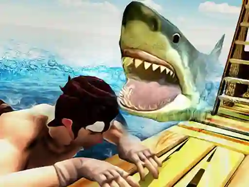 Jwèt Raft Angry Shark Hunting sou entènèt