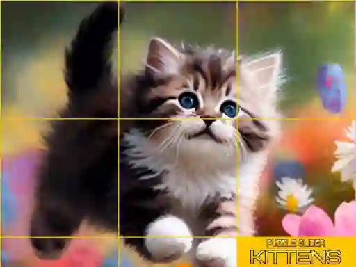 Jwèt Puzzle Sliding Kittens sou entènèt