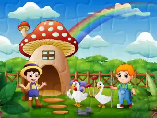 Jwèt Farm Animal Jigsaw sou entènèt