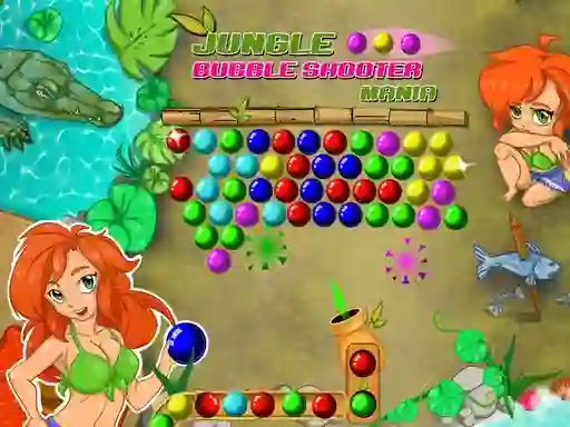 Jwèt Jungle Bubble Shooter Mania sou entènèt