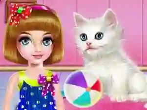 Jwèt Kitty Care and Grooming sou entènèt