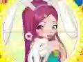 Jwèt Winx bunny style: Round Puzzle sou entènèt