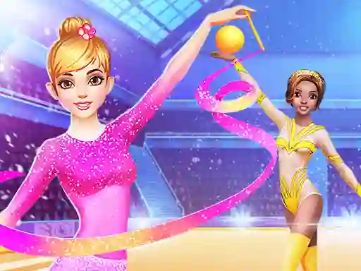 Jwèt Gymnastics Girls Dress Up Game sou entènèt
