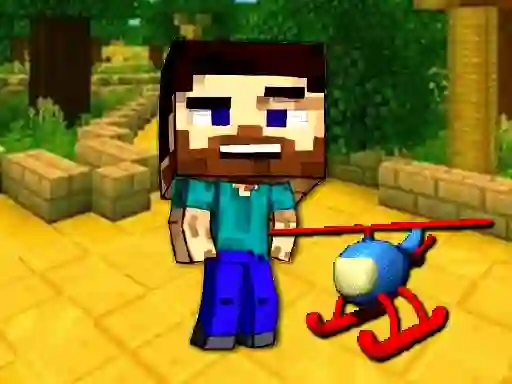 Jwèt Mineblock Helicopter Adventure sou entènèt