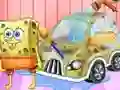 Jwèt Spongebob Car Cleaning sou entènèt