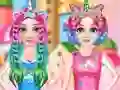 Jwèt Princesses Rainbow Unicorn Hair Salon sou entènèt