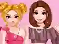 Jwèt Trendy Ruffle Crop Top Dress Up sou entènèt