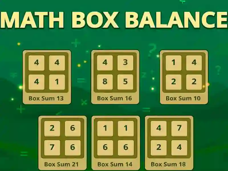 Jwèt Math Box Balance sou entènèt
