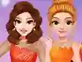 Jwèt Princesses Ice Skating Dress Up sou entènèt