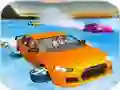 Jwèt Crazy Water Surfing Car Race sou entènèt