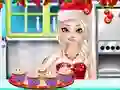 Jwèt Frozen Christmas Cupcake Maker sou entènèt