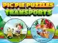 Jwèt Pic Pie Puzzles Transports sou entènèt