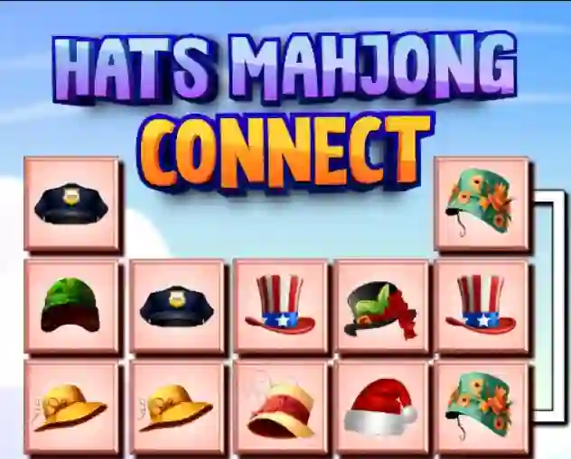 Jwèt Hats Mahjong Connect sou entènèt