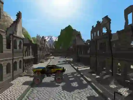 Jwèt Destroyed City Drive sou entènèt
