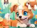 Jwèt Jigsaw Puzzle: Dog And Garden sou entènèt