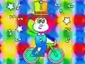 Jwèt Coloring Book: Monkey Rides Unicycle sou entènèt