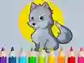 Jwèt Coloring Book: Wolf sou entènèt