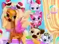 Jwèt Pets Grooming Bubble Party sou entènèt