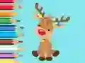 Jwèt Coloring Book: Cute Christmas Reindeer sou entènèt