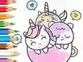 Jwèt Coloring Book: A Cup Of Unicorn sou entènèt