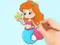 Jwèt Coloring Book: Beautiful Mermaid Princess sou entènèt