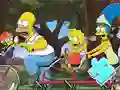 Jwèt Jigsaw Puzzle: Simpson Family Riding sou entènèt
