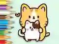 Jwèt Coloring Book: Hugging Cat sou entènèt