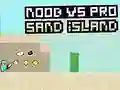 Jwèt Noob vs Pro Sand Island sou entènèt