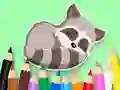 Jwèt Coloring Book: Baby Raccoon sou entènèt