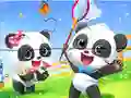 Jwèt Jigsaw Puzzle: Baby Panda Spring Outing sou entènèt