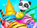 Jwèt Baby Panda Ice Cream Truck sou entènèt